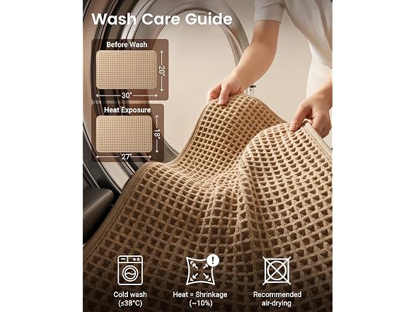 Furicher Non Slip Waffle Bath Mat