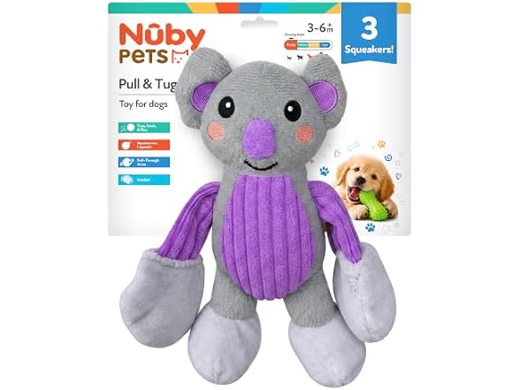Nuby Nuby Pull & Tug Dog Toy Interactive