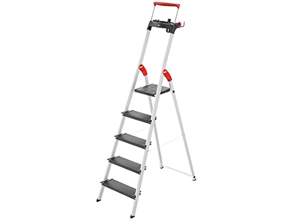 Hailo L100 TopLine aluminium stepladder, 5 step