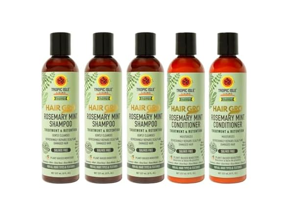 Tropic Isle Rosemary Mint Shampoo Set 5 Piece