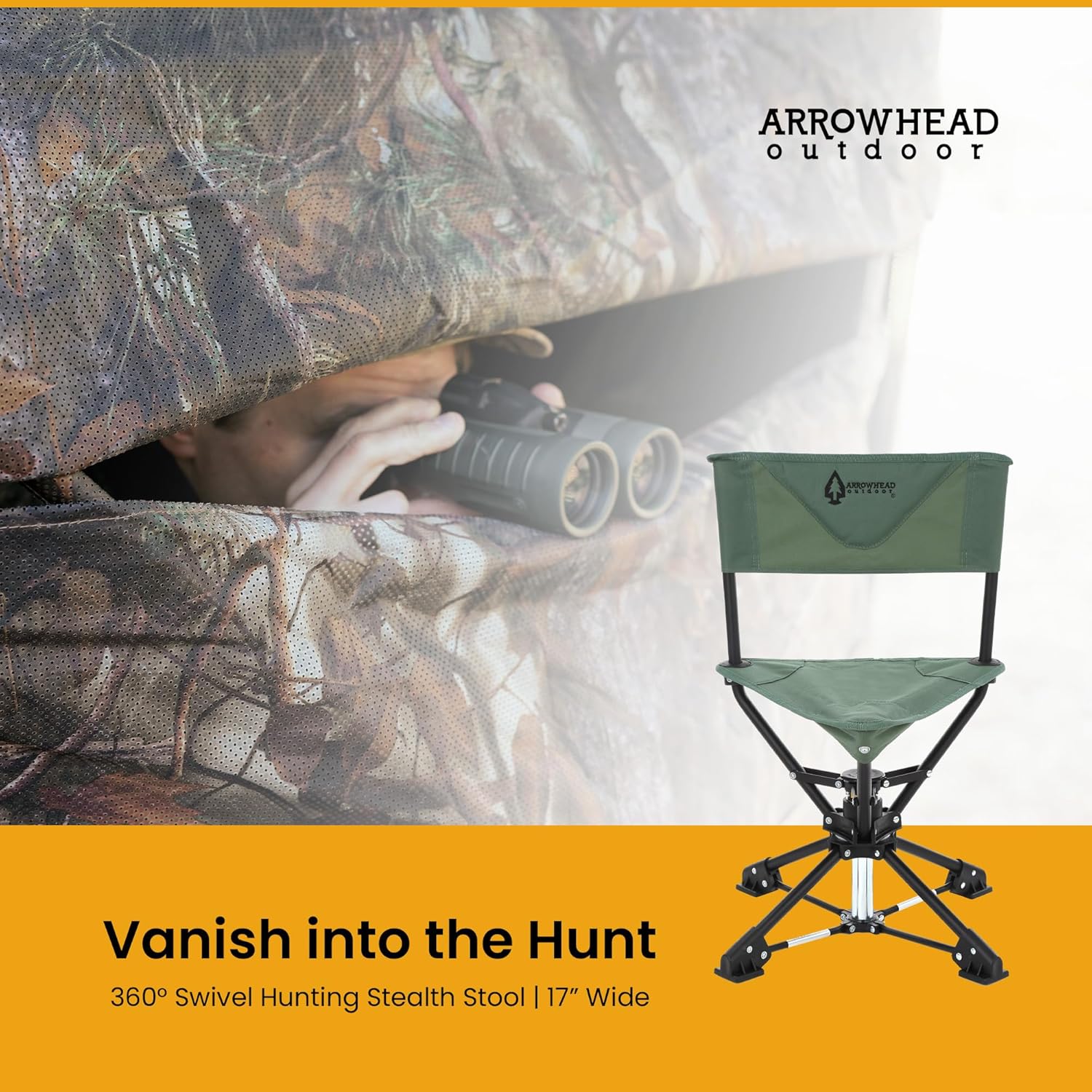 ARROWHEAD OUTDOOR Swiveling Blind Stool - Gallery 22