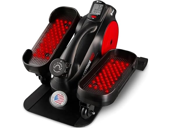 Lifepro FlexStrideRed Under Desk Elliptical Machine with Red Light Therapy