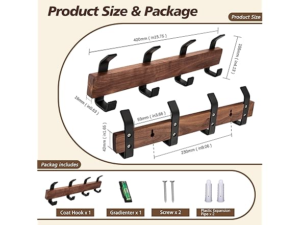 Wall Mount Coat Rack 15