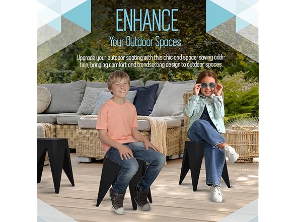 InterSpaceLiving Zuho Multi-Use Stool (2 or 4Pk)