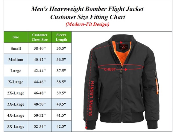 Mens Heavyweight Flight Bomber Jacket