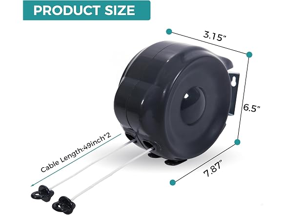 SUPTINWEAR Retractable Clothesline Dual
