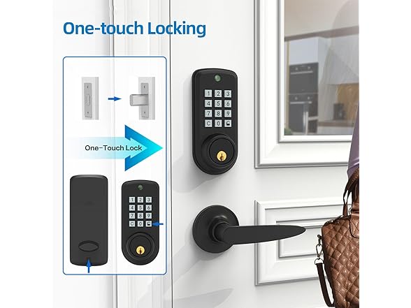 olylo Smart Keypad Deadbolt Lock with Handle