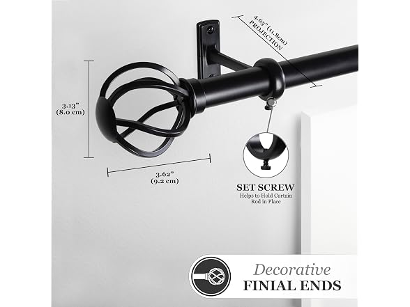 Kenney PiecePerfect - Cage Multipart Decorative Curtain Rod
