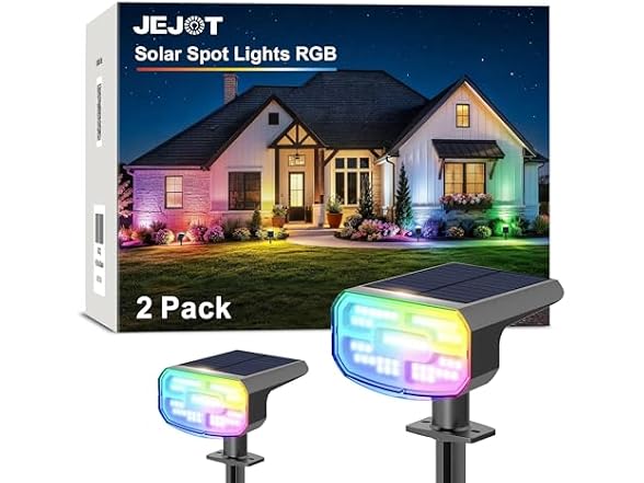 JEJOT Solar Spot Lights Outdoor