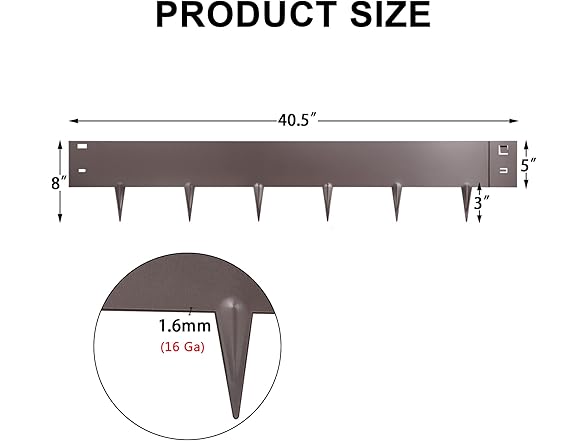 TMEE Landscape Edging Border 40 inch