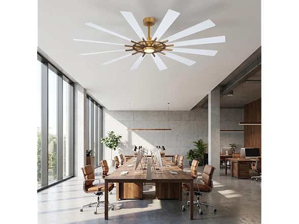 Parrot Uncle 72 Inch Large Windmill Ceiling Fan Gold