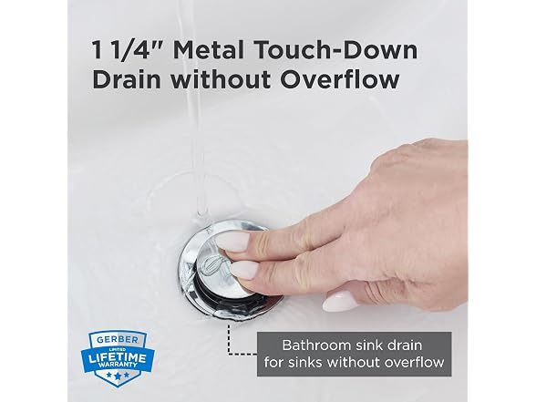 Gerber 1-1/4 in. Touch-Down Bathroom Sink Drain