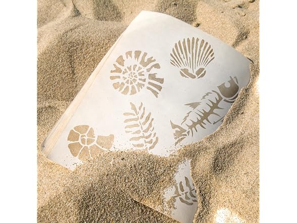 NAKLEO Stencil A5 Jurassic Ammonite Fossils
