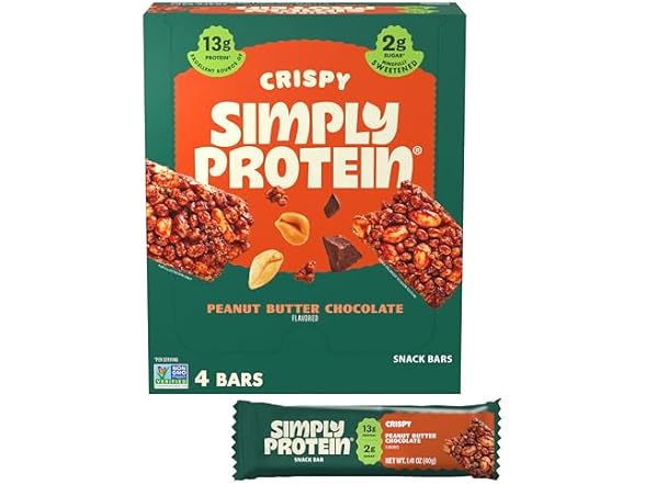 Simply Protein PB Chocolate Bars, 4pk