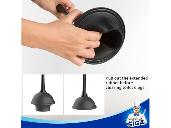 MR.SIGA Toilet Plunger and Bowl Brush Combo