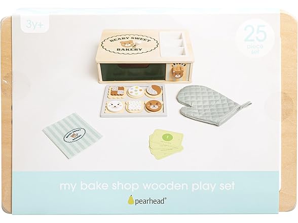 Pearhead Wooden Bakery Montessori Set