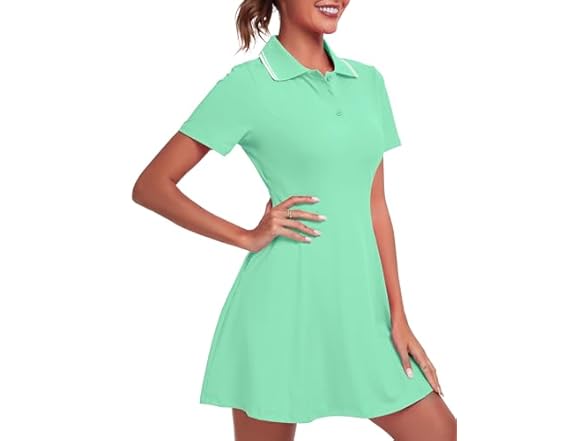 Fkeep Women Golf Dress Tennis Dresses (Black Dress