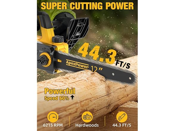 APEXPOWER 12" Brushless Electric Chainsaw