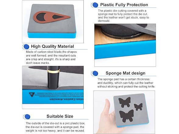 SUPERDANT 3 Sizes Butterfly Leather Cutting Die