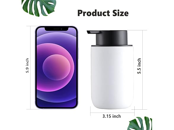 White Ceramic Foaming Soap Dispenser