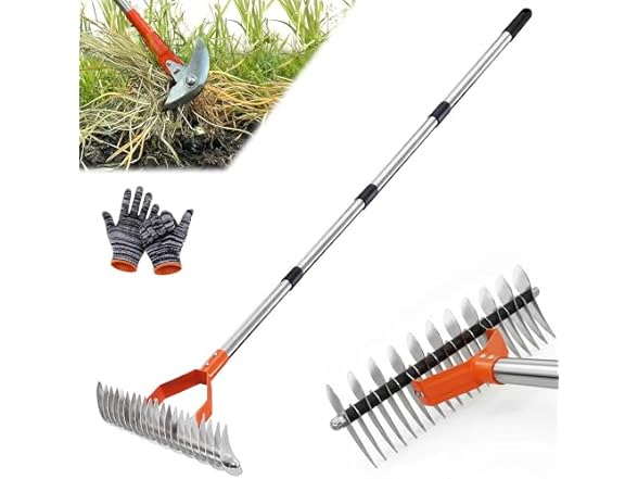 Qikstren Thatch Rake with Adjustable Handle