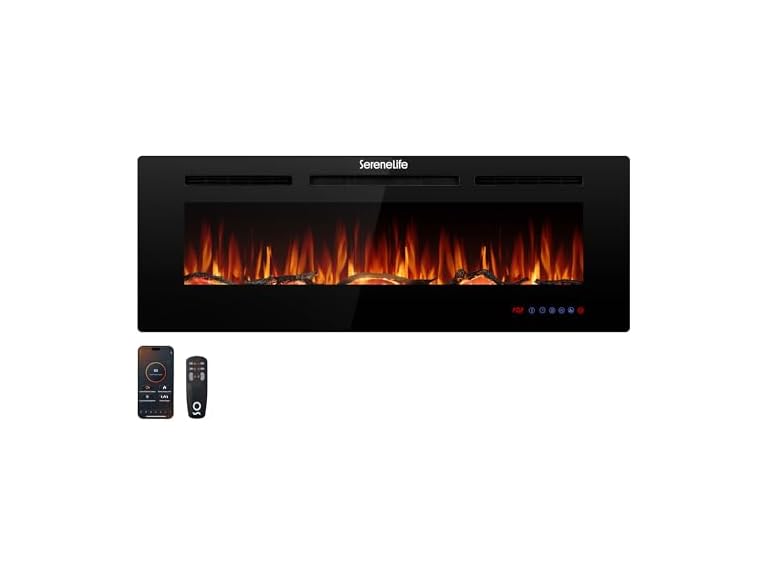 SereneLife Electric Fireplace Insert with Heater