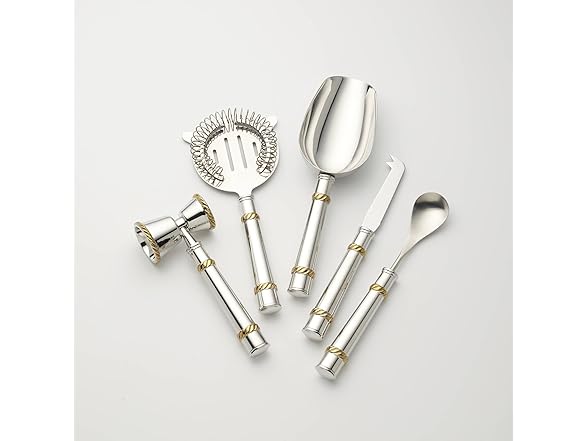 Reed and Barton Roseland 5-Piece Bar Tool Set