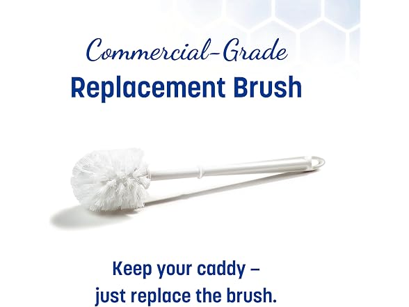 Sparta Flo-Pac Toilet Bowl Brush, 24 Pack for Commercial Restrooms, Heavy Duty Toilet Brush with Plastic Handle for Bathrooms, 11 Inches, White (Pack of 24)