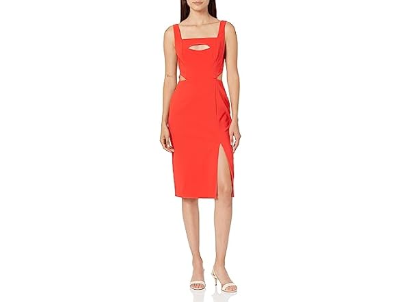 Aidan Mattox Womens (0) Cutout Sheath Dress