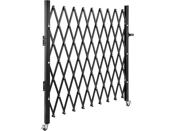 VEVOR Single Folding Security Gate, 7 ft H x 7 ft W