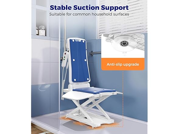 Electric Chair Lift Assist Devices for Seniors, Stand Up Independently from Floor with Remote Control, 300 LBS Capacity, 2 in1 Lift Chairs for Elderly, Waterproof Bath Lift for Tub for Elderly (Open Box)