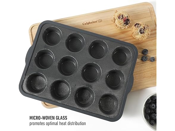 Calphalon  GlassFlex Technology  Muffin Pan - Grey