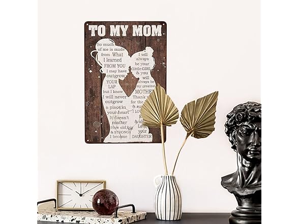 NENAWOS To My Mom Vintage Metal Tin Sign