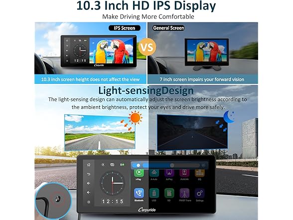 10.3" Wireless CarPlay Screen w/ GPS