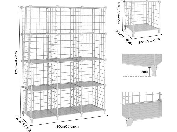 ATTDETJL Cube Storage Organizer