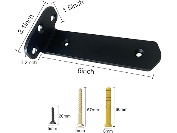 ZXYOUAN Floating Shelf Brackets 6pk