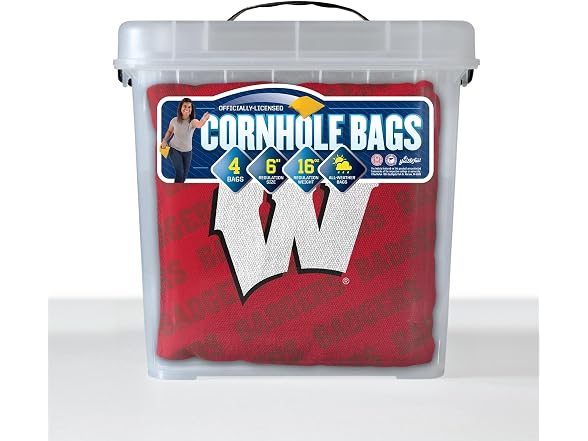 WISCONSIN BADGERS NCAA Cornhole Bags Set