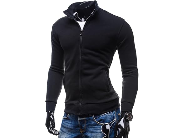 Aieoe Men (3XL) Casual Cardigan Slim High Jacket