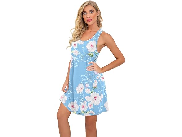 PrinStory Women (L) Nightgown Sleepwear Nightgowns