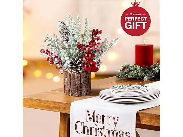 KISIQI Artificial Christmas Tree, 2 Piece Set