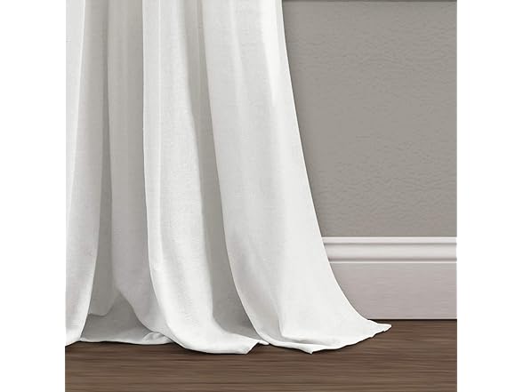 Lush Decor Linen Button Window Curtain Panel