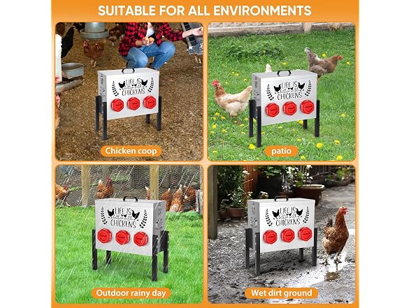 Tgeyd 30lb Chicken Feeder Heavy-Duty