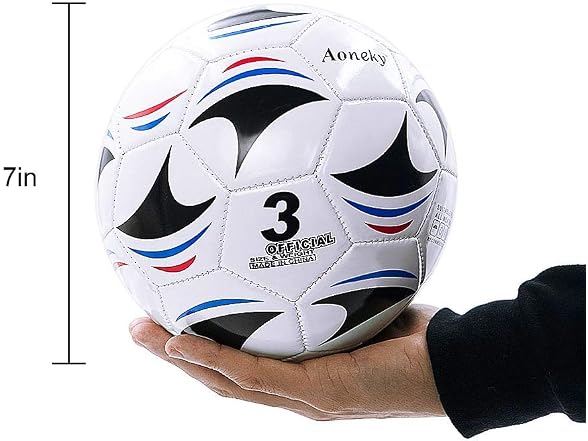 Aoneky Soccer Ball with Pump White/Black/Blue/Red