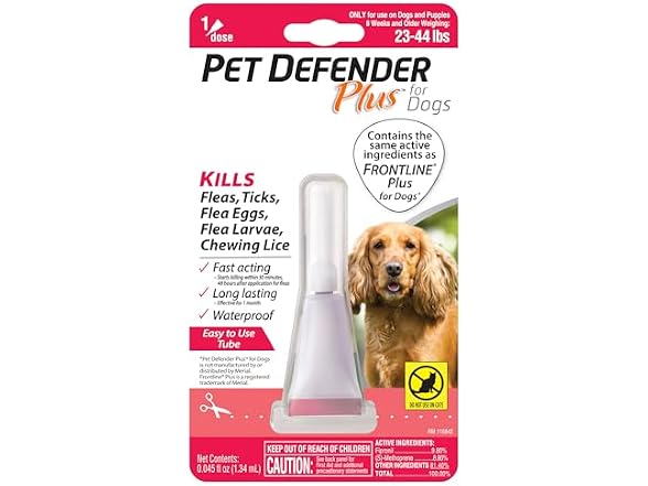 Pet Defender Plus for Dogs & Puppies Flea & Tick Topical