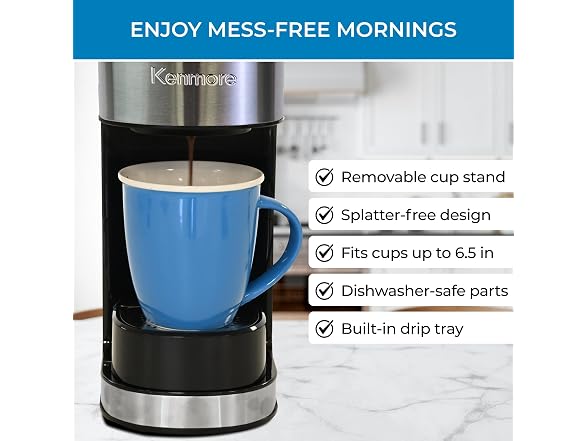 Kenmore Single Serve Coffee Maker Black - Gallery 4