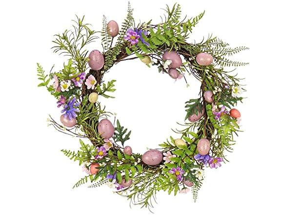 National Tree Company Pastel Egg Wreath