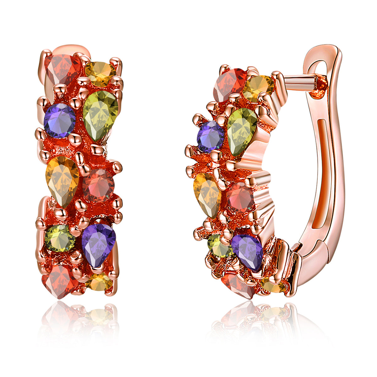 14K Rose Gold Plated Huggie Earring - Gallery 6