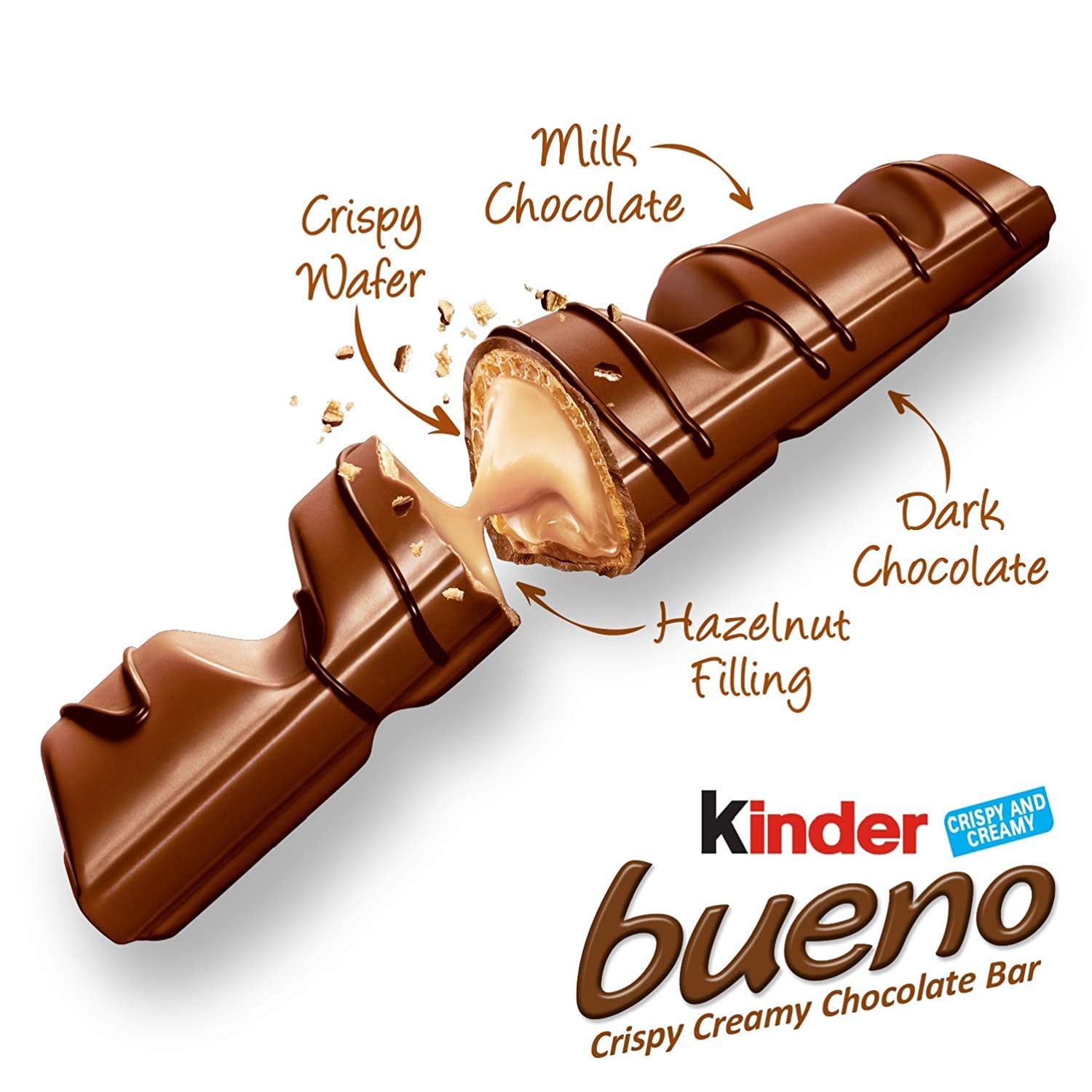Kinder Bueno Milk Choc Hazelnut 30pk - Gallery 12