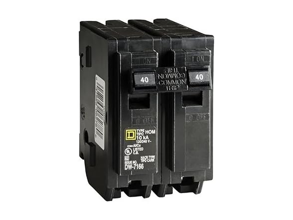 Square D Homeline 40A Double-Pole Circuit Brkr 5pk