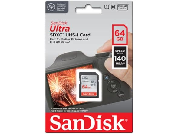SanDisk 64GB 140 MB/s Memory Card (20-pack)